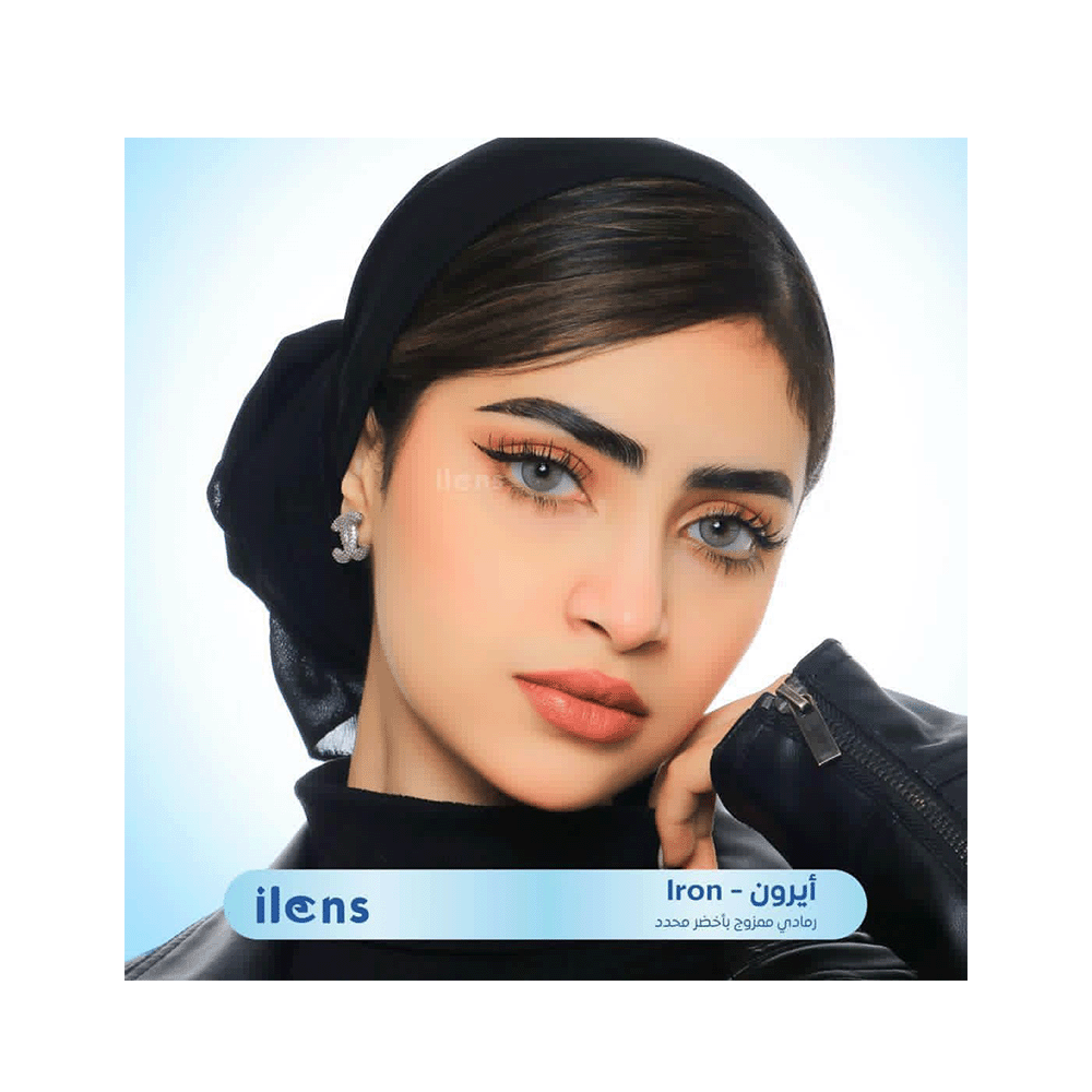 أي لنس عدسات لاصقة أيرون قطر 14.5 مم و تحديد ناعم - رمادي داكن