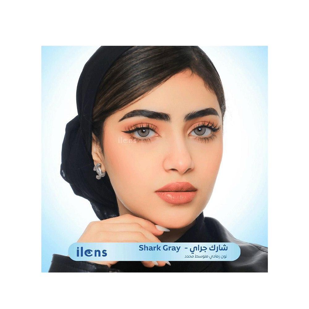 أي لنس عدسات لاصقة شارك جراي قطر 14.5 مم بتحديد ناعم - رمادي