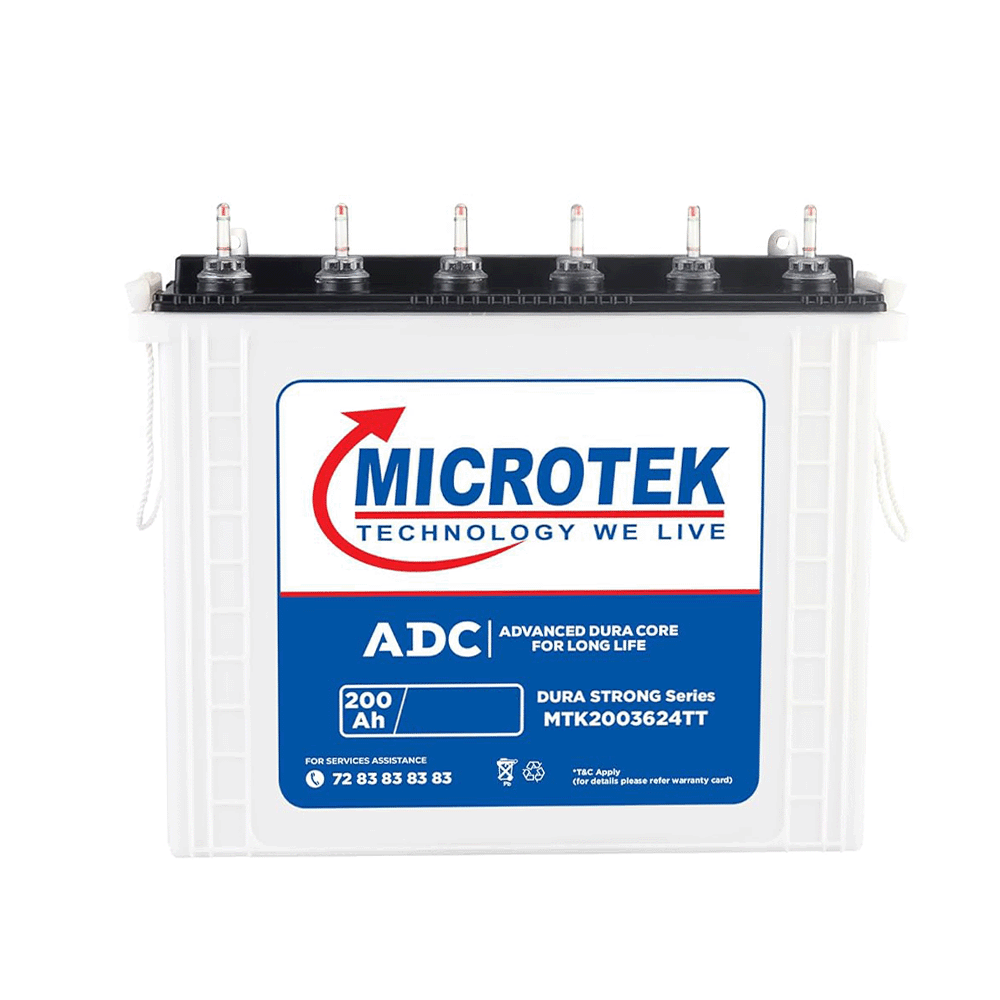 بطارية أسيد ميكروتيك بسعة 200 أمبير C10 - موديل MTK2003624TT - أبيض