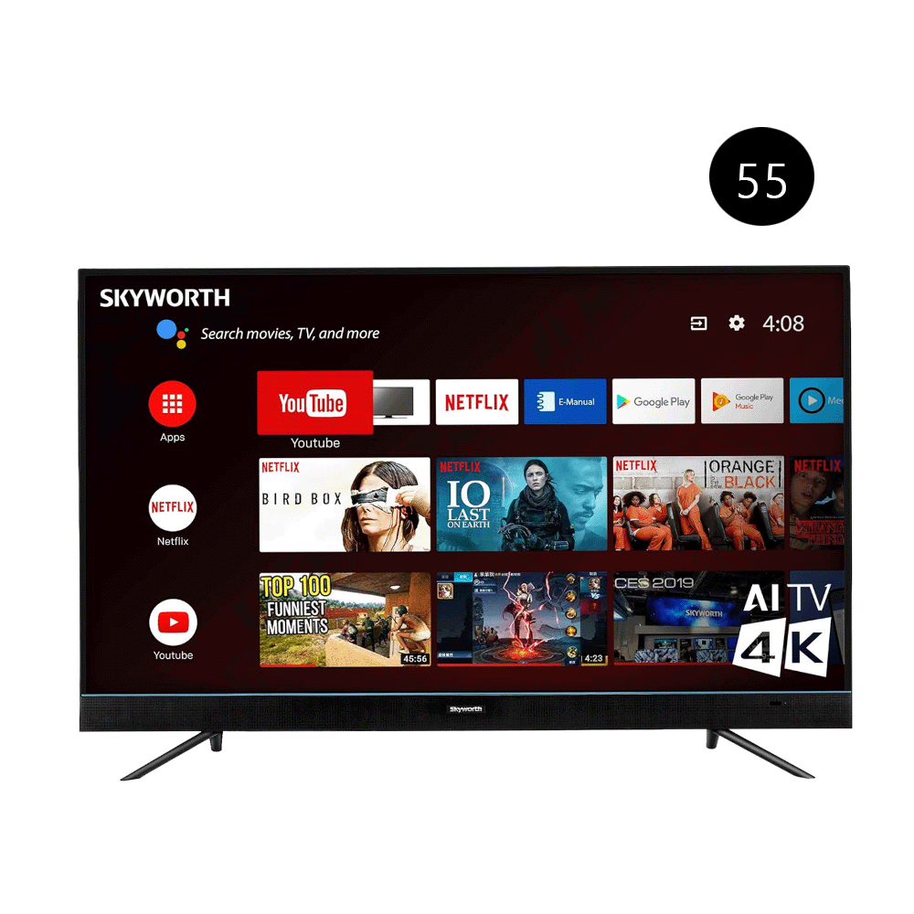 سكاي ورث تلفزيون 55 بوصة الذكي بتقنية 4 كيه الترا اتش دي وتقنية ليد - موديل 55G6400G