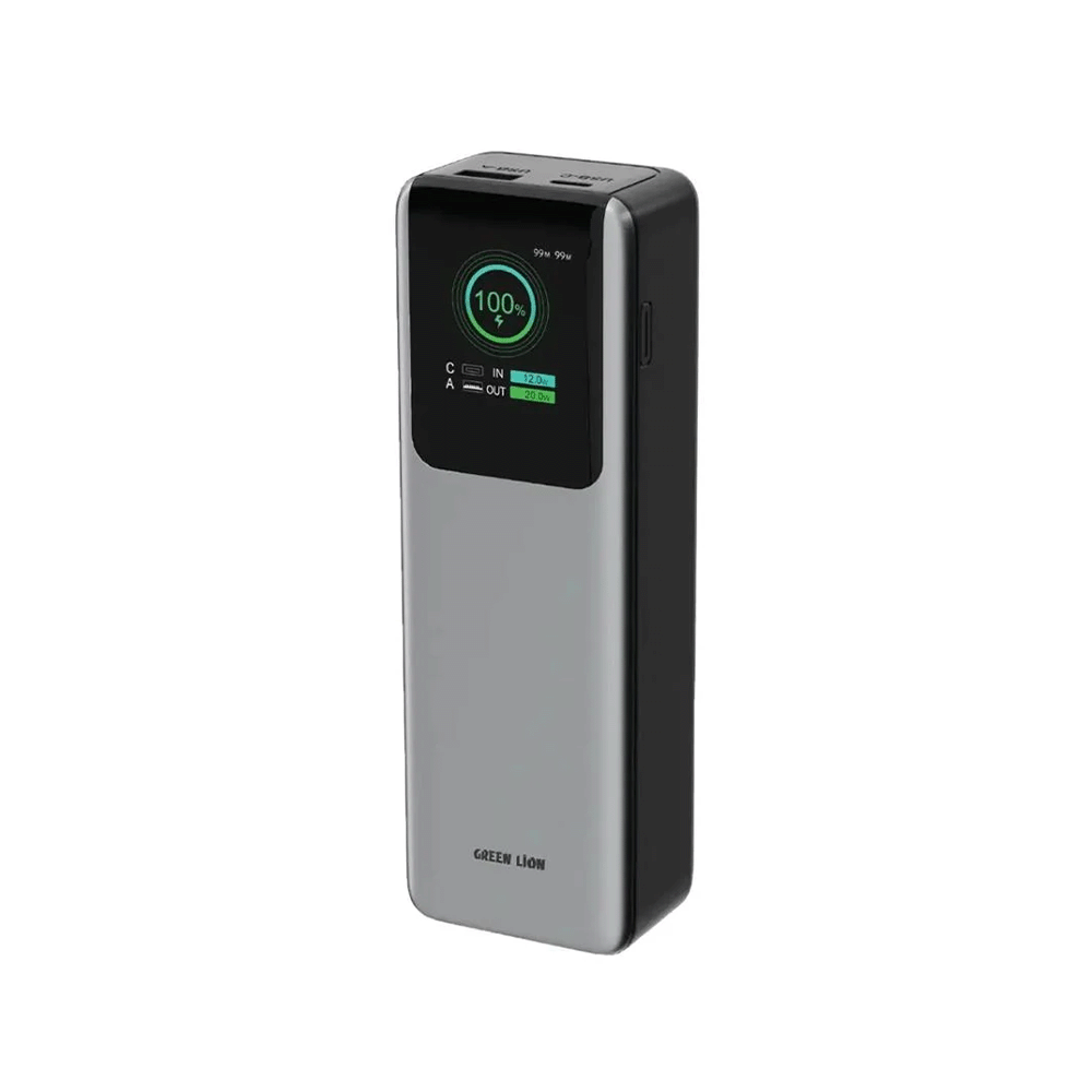 جرين لايون باور بانك شحن سريع سعة 20000 ملي أمبير وجهد 12 فولت