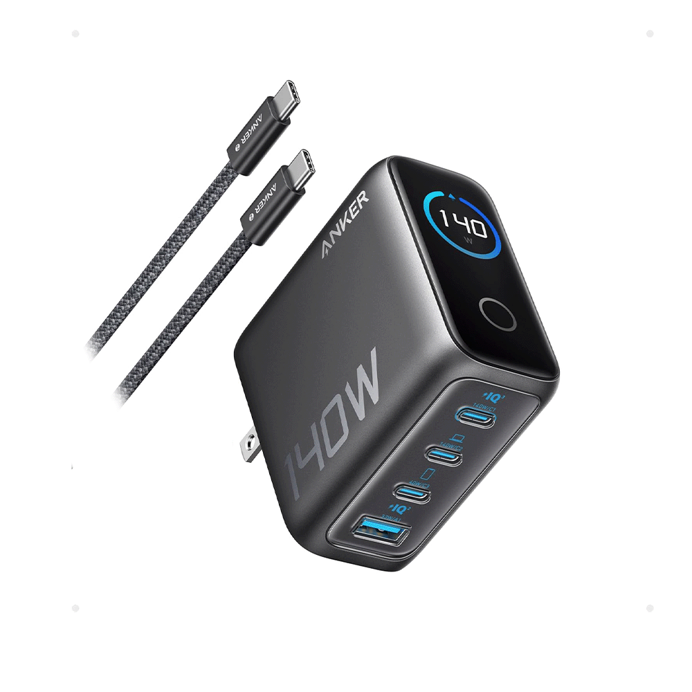 أنكر شاحن جداري تايب سي بقوة 140 واط وفولت 240 فولت رباعي المنافذ - موديل ‎B2697