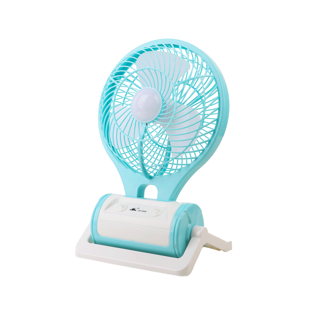 جونيور مروحه تبريد محموله مع اضاءه LED صغيرة موديل JR-5588 - أخظر