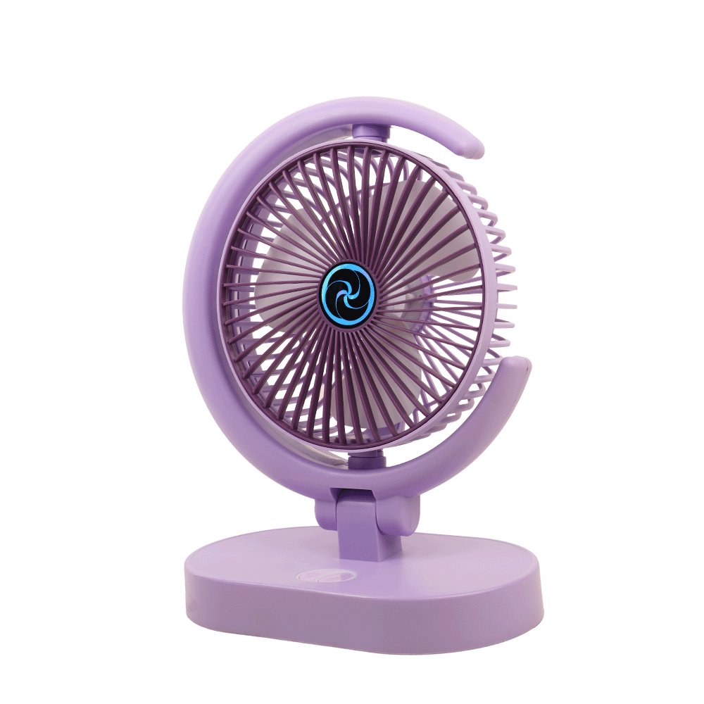 مروحه تبريد محموله مع اضاءه صغيرة موديل Fan-2305 - بنفسجي