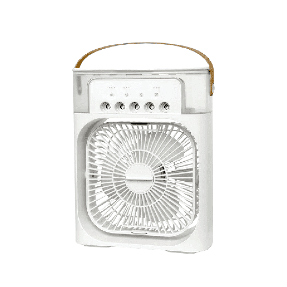 مروحة مكتب متنقلة صغيرة Usb قابلة لإعادة الشحن - ابيض