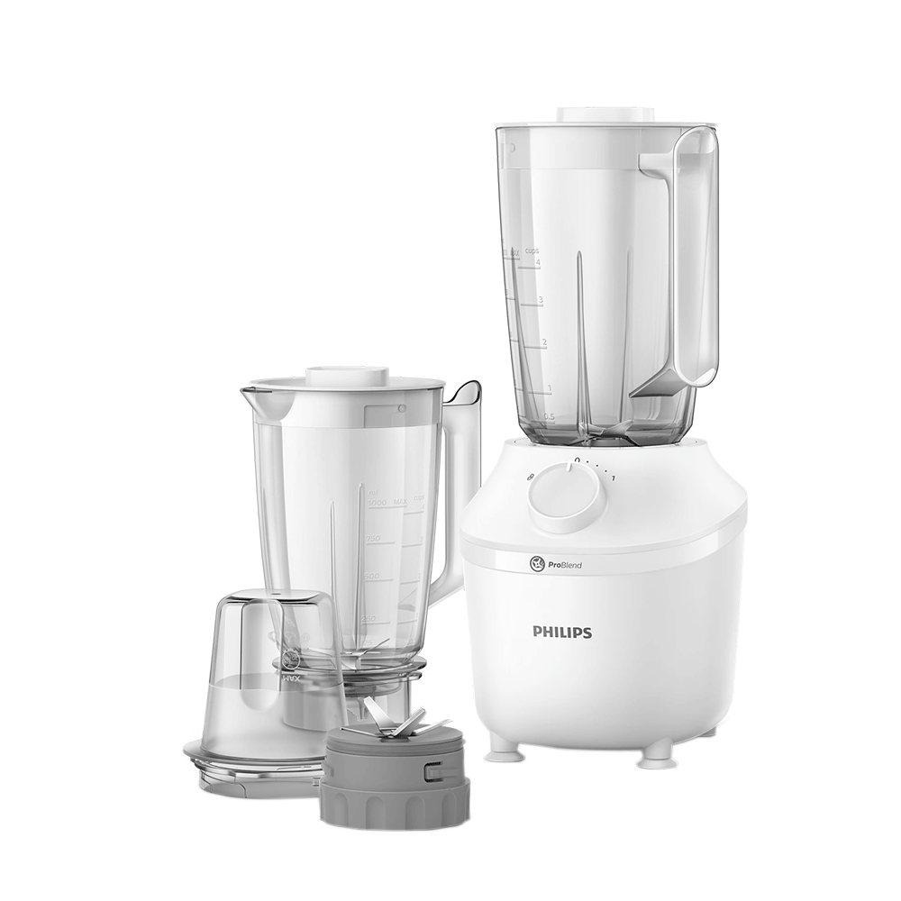 فيليبس خلاط كهربائي بلاستيكي 2 في 1 بسعة 1.9 لتر وقوة 450 واط - موديل HR2041/50