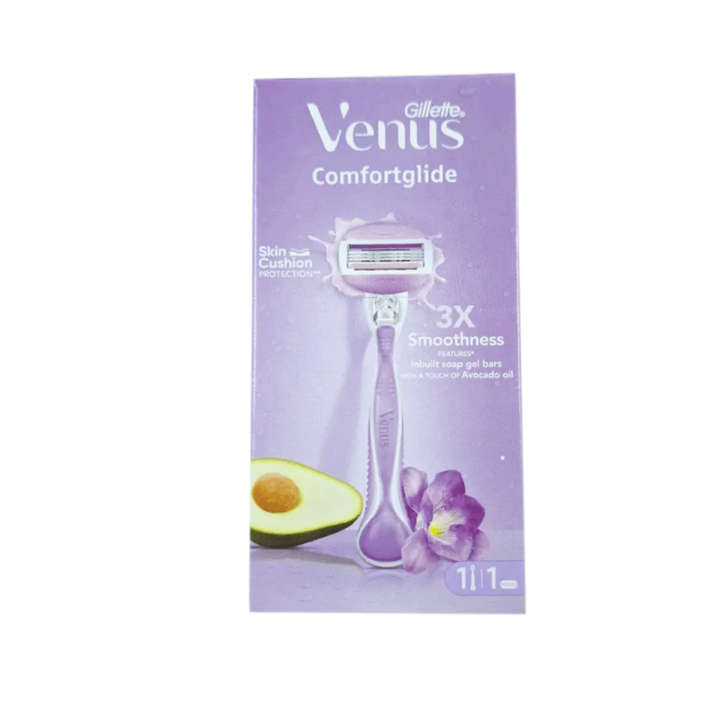 جيليت فينوس ماكينة حلاقة لبشرة محمية وناعمة بثلاثة أضعاف بفضل زيت الأفوكادو