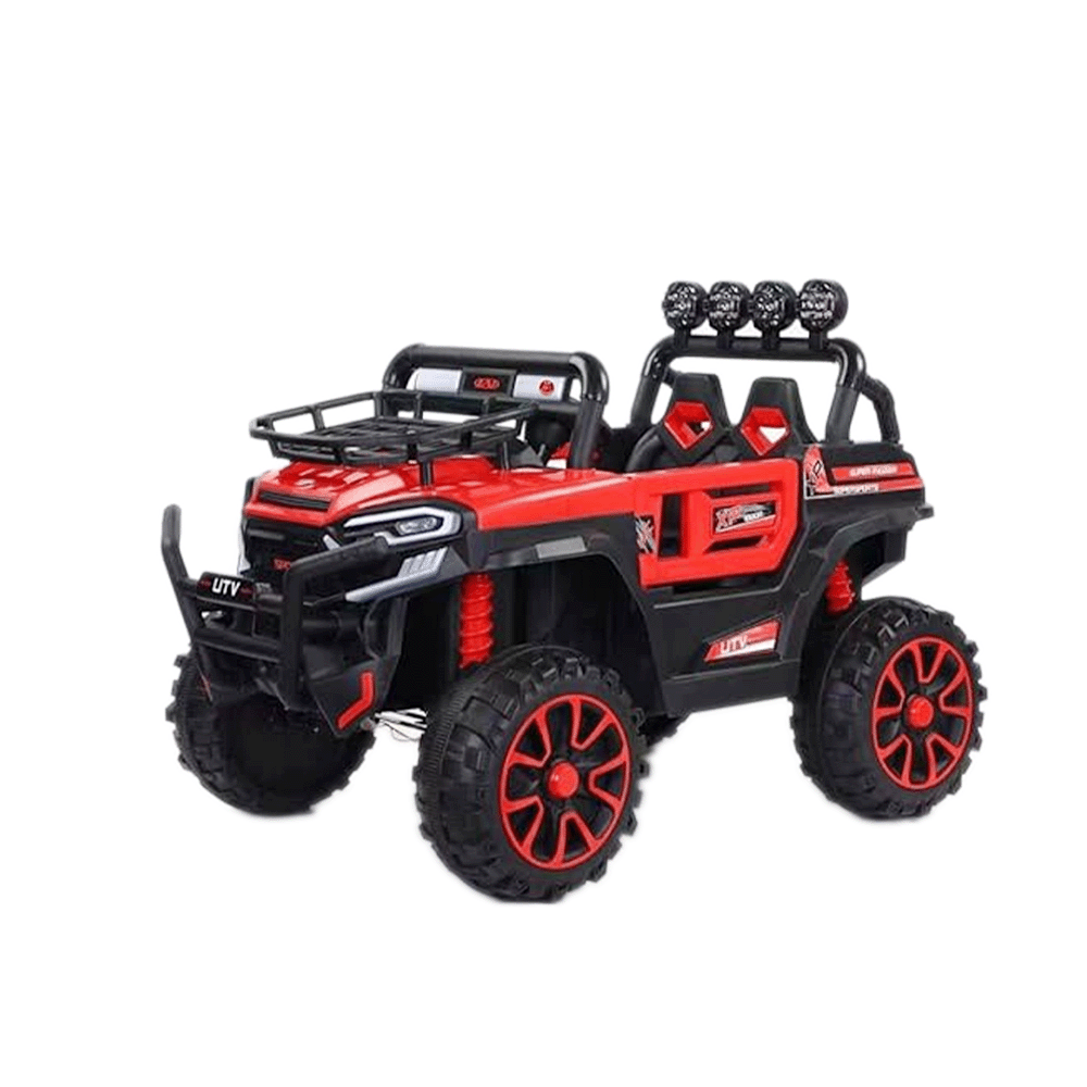 سيارة جيب للأطفال مع جهاز تحكم موديل DLX-6188 - أحمر