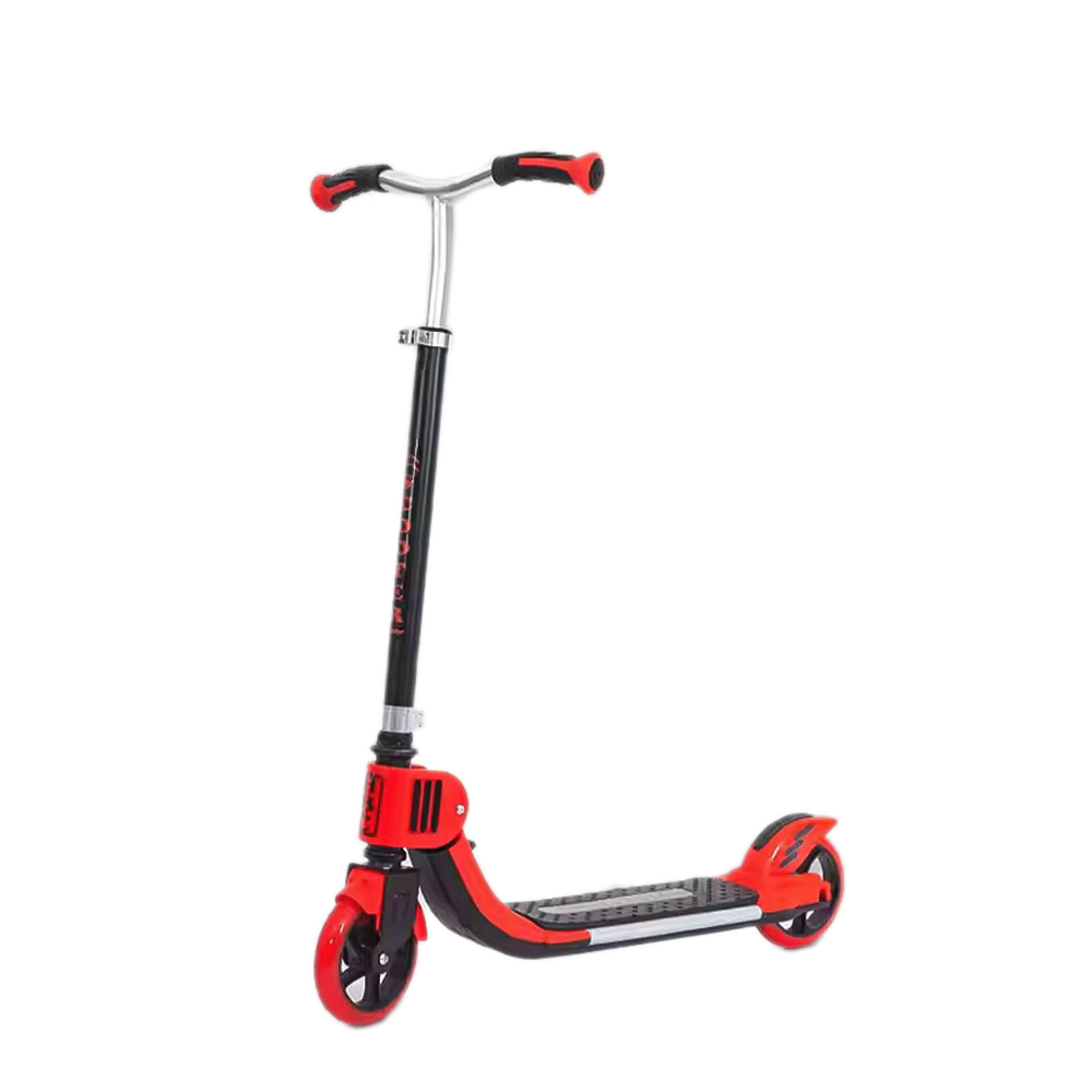 سكوتر بعجلتين قابل للطي للأطفال - أحمر