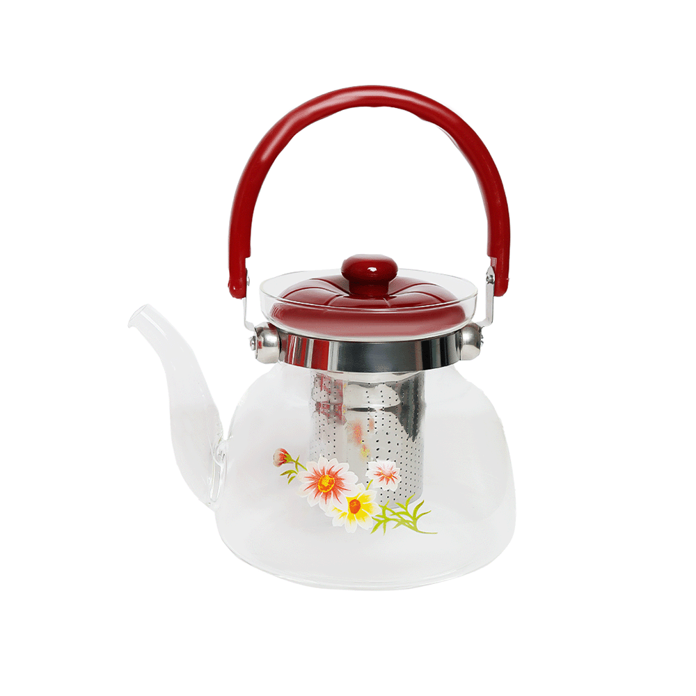 إبريق شاي زجاج حراري مع مشن - 1100مل