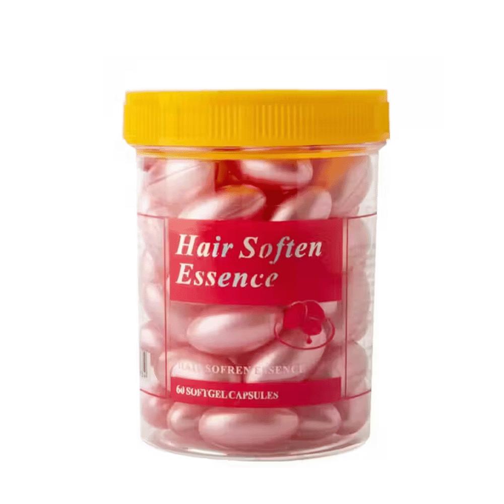 كبسولات زيت الشعربفيتامين إي لتنعيم الأحمر- 60 كبسولة