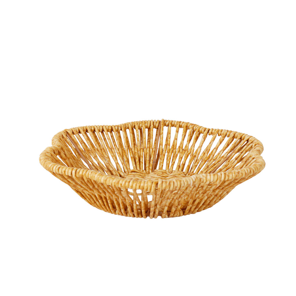 صحن تقديم بشكل وردة وتصميم خزفي - موديل AL10065