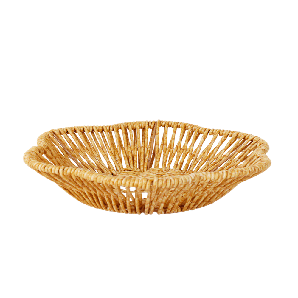 صحن تقديم بشكل وردة وتصميم خزفي - موديل AL10066