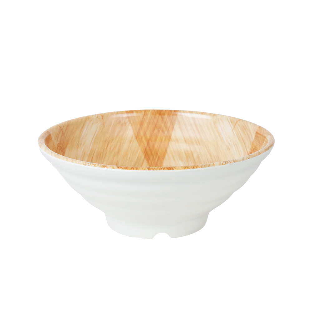 مطيبة تقديم دائرية من الميلامين بتصميم خشبي - موديل AL10081