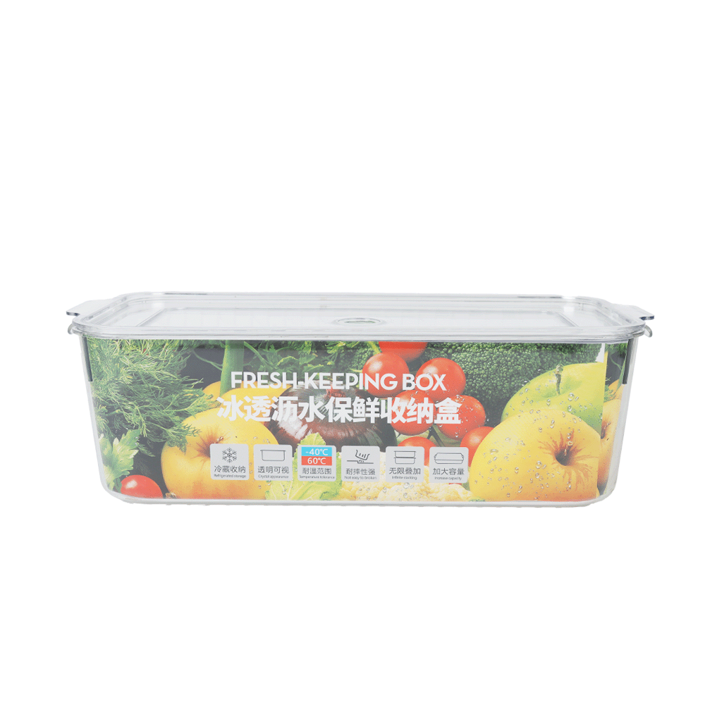 منظم خضروات وفواكه أكريليك شفاف مع مصفاة - موديل AL10039