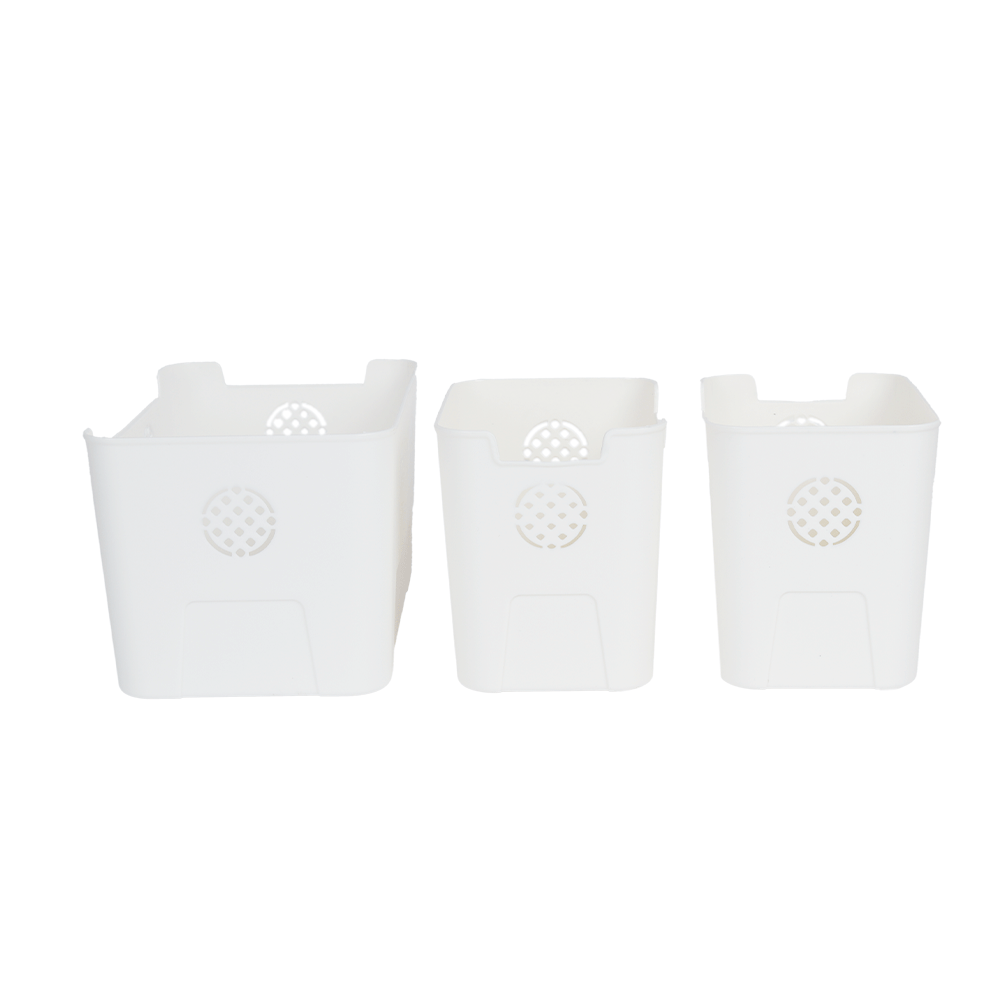 صندوق تخزين أكريليك مقسم بغطاء ومقبض - موديل AL10613