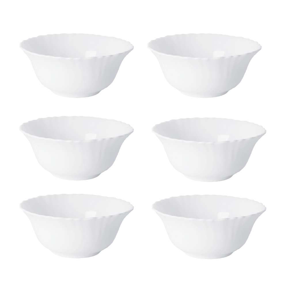 مطايب زجاج موديل AW86 ابيض - 6 قطع