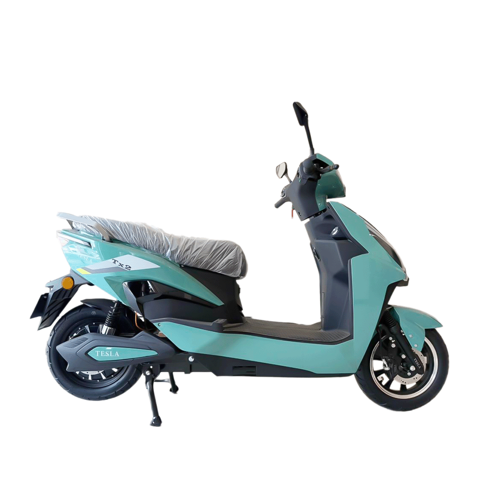 تسلا دراجة كهربائية بقوة 32 واط وجهد 72 فولت - أخضر