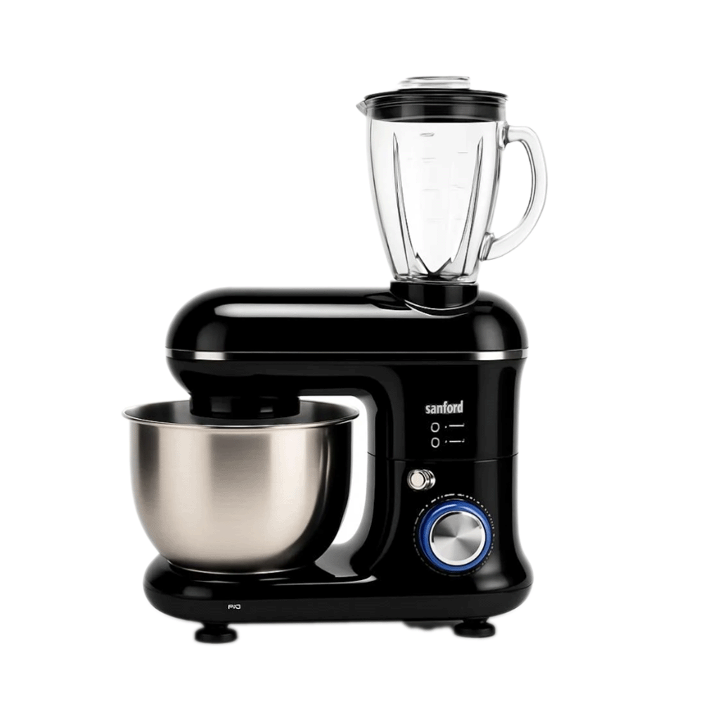 عجانة كهربائية مع خلاط من سانفورد بقوة 1000 واط وسعة 4.5 لتر 6 سرعات - موديل SF1365SM