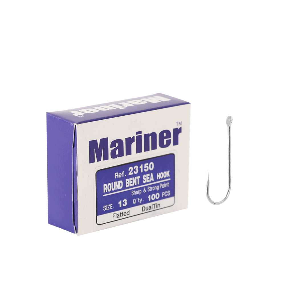 خطاف صيد مارينر بحري مستدير منحني مقاس 10 معدن قوي مقاوم - 100 خطاف