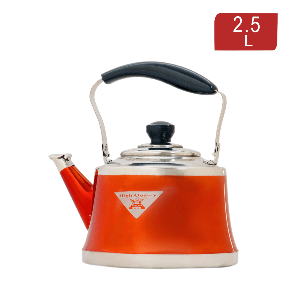 إبريق شاي ويستلنج ستانلس ستيل بغطاء و مقبض بلاستيكي سعة 2.5 لتر موديل AW473 - فضي