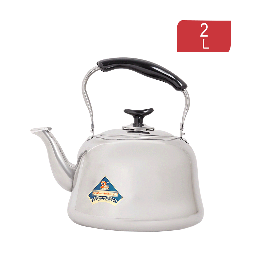 إبريق شاي زيلكانغ ستانلس ستيل بغطاء و مقبض بلاستيكي ومصفاة سعة 2 لتر موديل AW498 - فضي