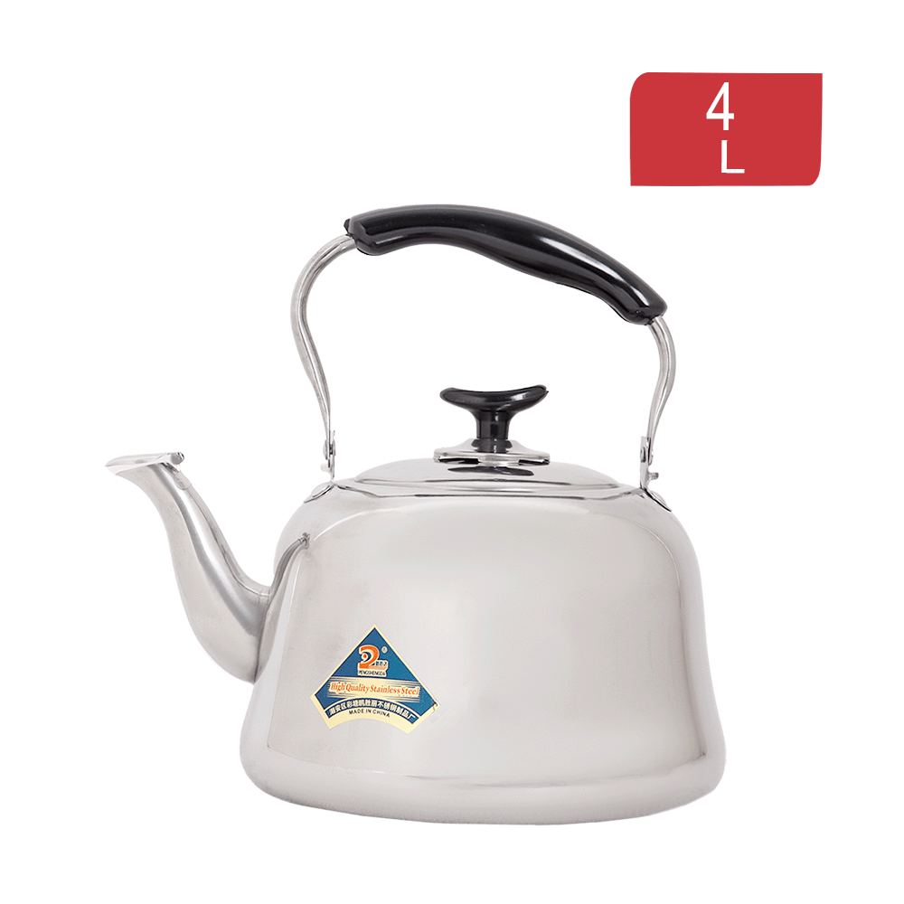 إبريق شاي زيلكانغ ستانلس ستيل بغطاء و مقبض بلاستيكي ومصفاة سعة 4 لتر موديل AW500 - فضي