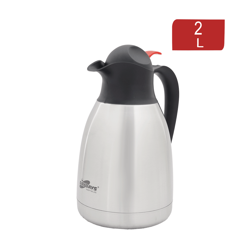 ثلاجة شاي داي دايز ستانلس ستيل بغطاء ضغطة سعة 2 لتر موديل AW-101 - فضي