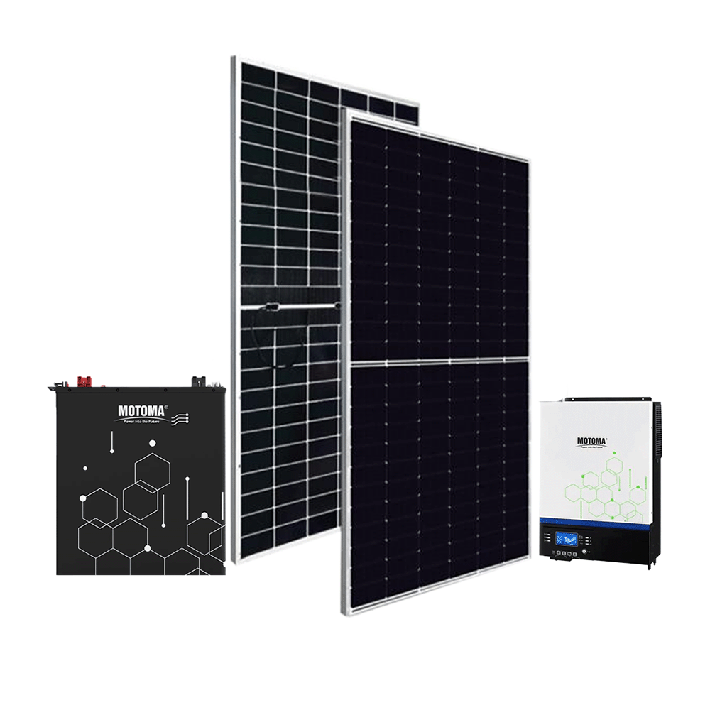 باكج الطاقة الشمسية لوح من كنيديان سولار وعاكس طاقة 4000 واط و بطارية 5 كيلو من موتومو