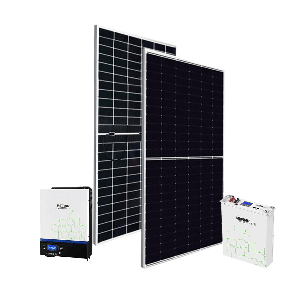 باكج الطاقة الشمسية لوح من كنيديان سولار وعاكس طاقة 4 كيلو واط وبطارية 5.12 كيلو من موتومو