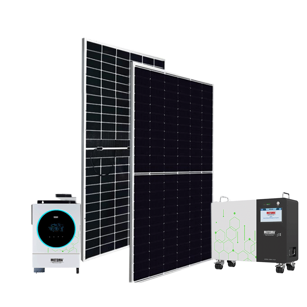 باكج الطاقة الشمسية لوح من كنيديان سولار وعاكس طاقة 6000 واط و بطارية 5.12 كيلو من موتومو