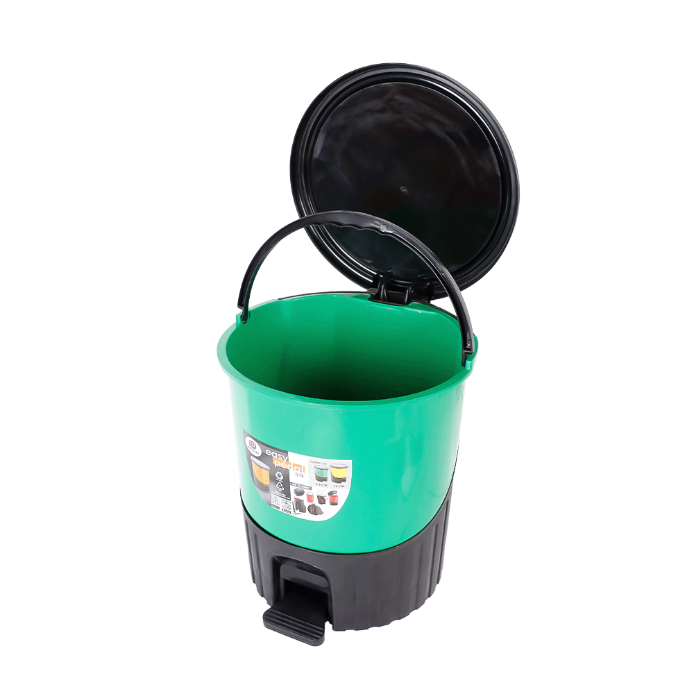 بالدي قمامة ديناستي بلاستيك بدعسة بسعة 8.5 لتر - موديل 6020-green