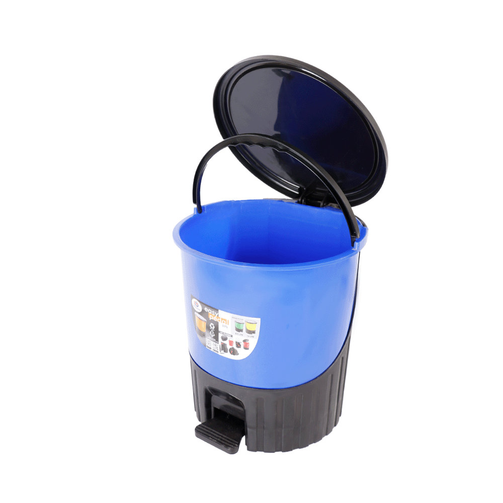بالدي قمامة ديناستي بلاستيك بدعسة بسعة 12 لتر - موديل 6030-blue