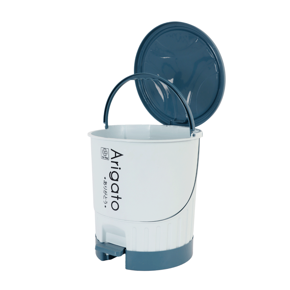 بالدي قمامة فيت نهات بلاستيك بدعسة بسعة 8.5 لتر موديل 8022 - أزرق