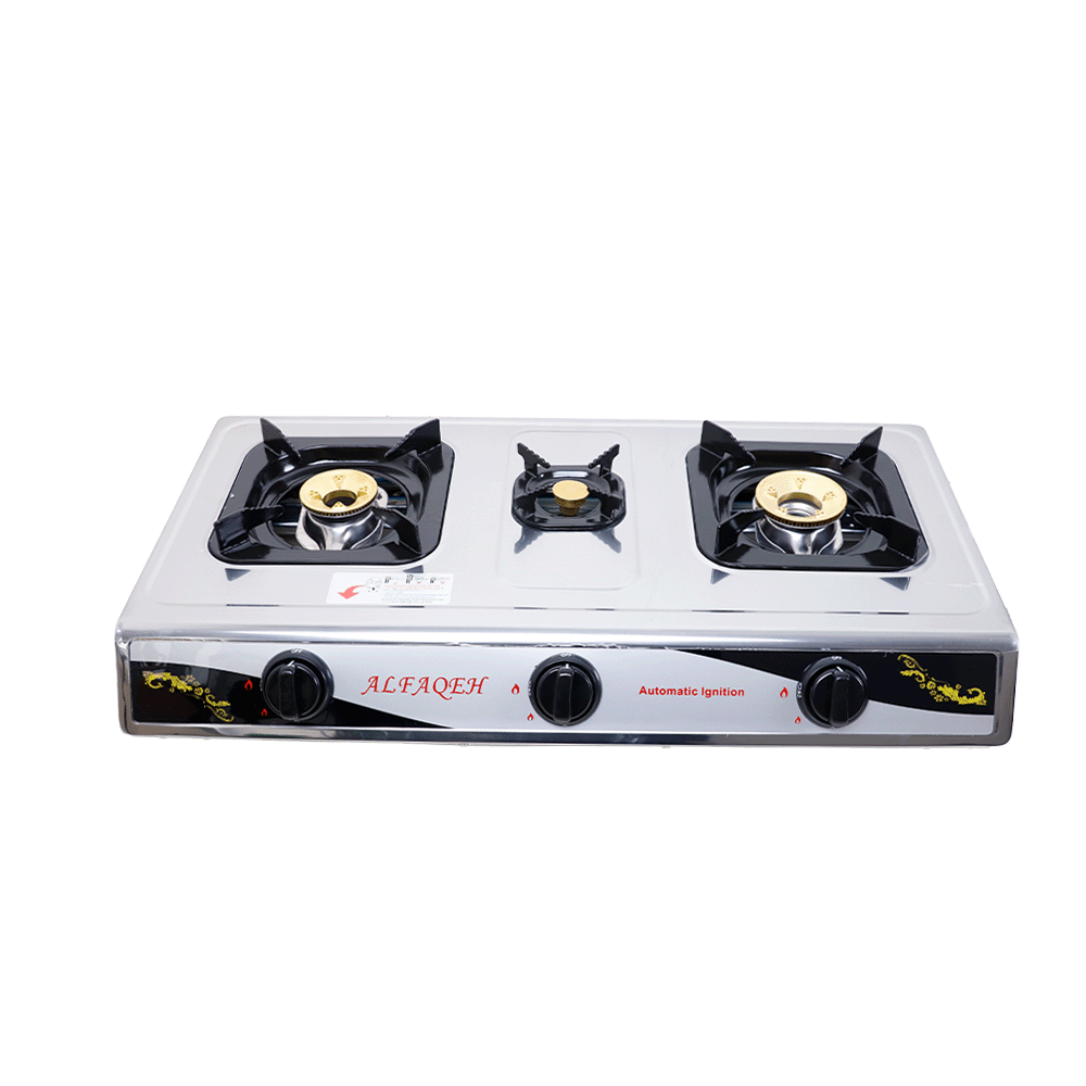 طباخة الفقية اتوماتيك ستيل 3 عيون موديل T-SS3050 - فضي