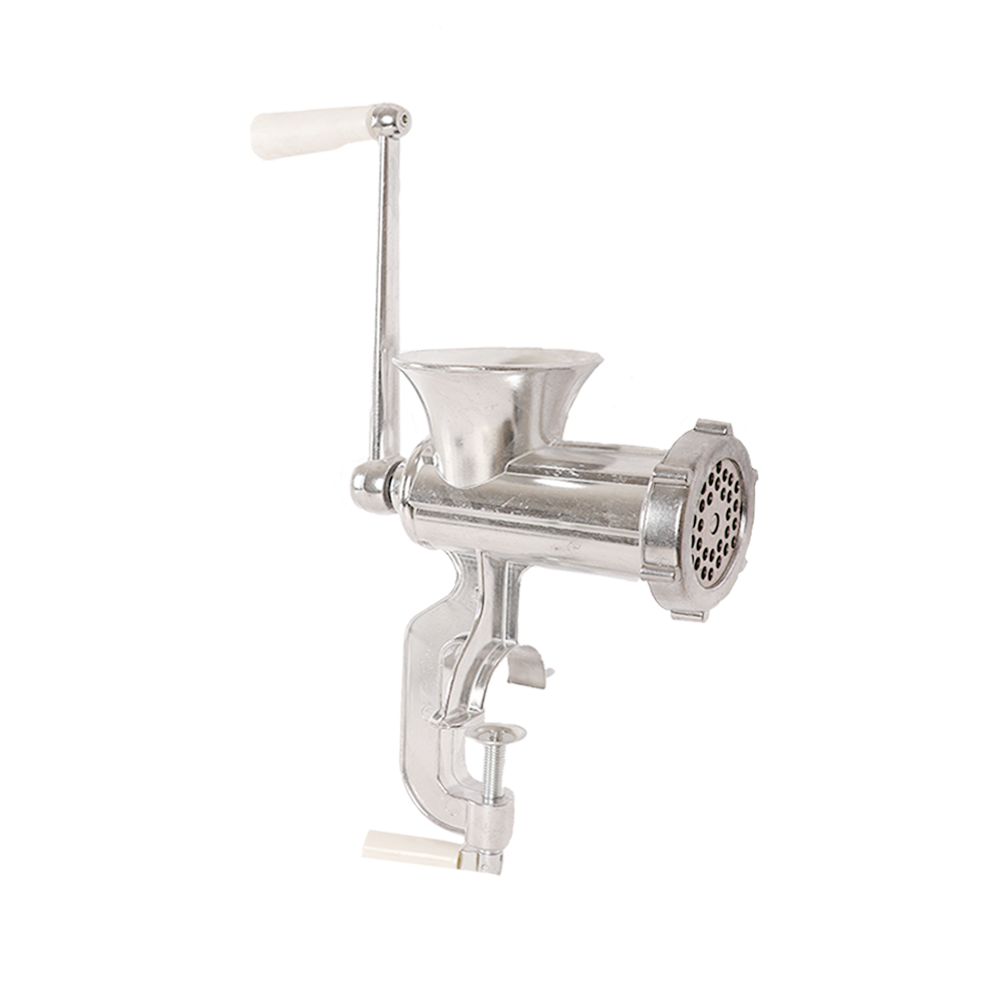 فرامة لحم يدوية معدنية متعددة الإستخدام مع مقبض يدوي موديل JCW-B10 - فضي