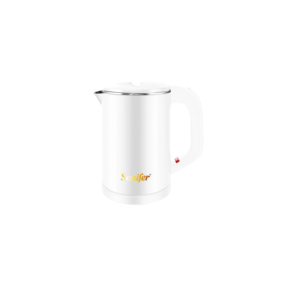 غلاية كهربائية لاسلكية سونيفر موديل SF2058 سعة 0.6 لتر بقوة 800 وات - أبيض