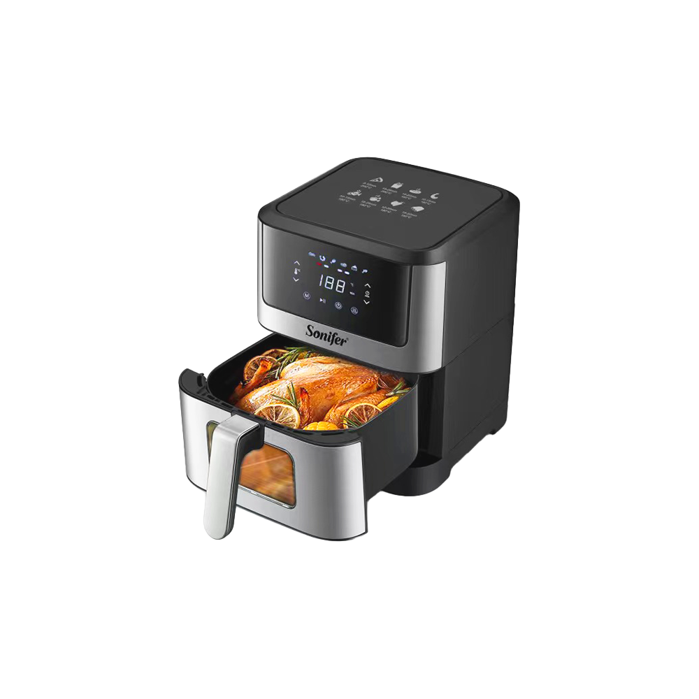 قلاية هوائية كهربائية سونيفر قوة 1400 وات بسعة 6 لتر موديل SF1018 - أسود
