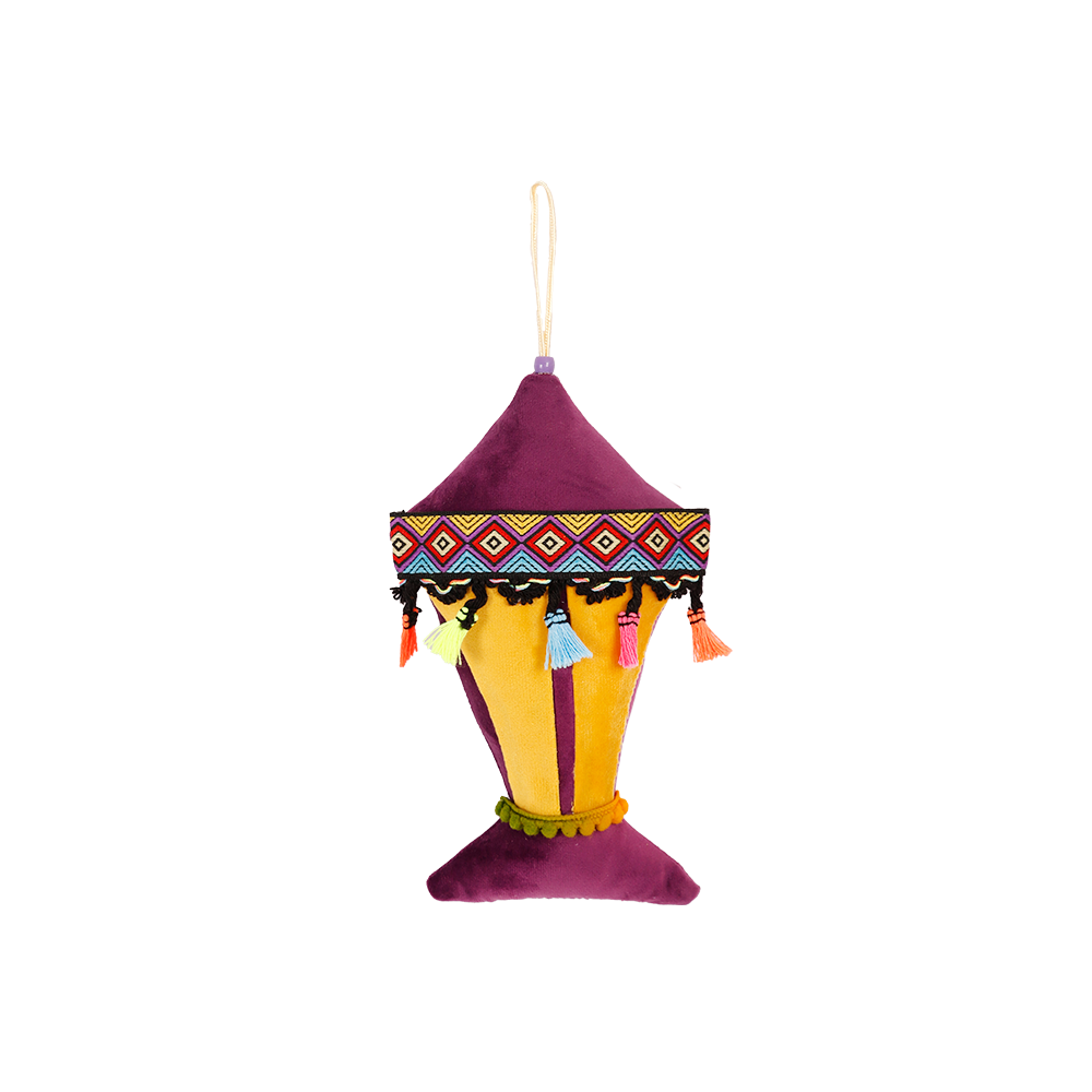 تعليقه ديكور لرمضان محشوة بشكل فانوس صغير من الوسام-purple
