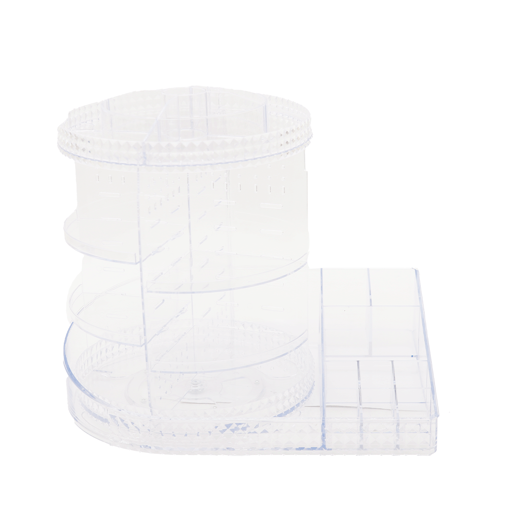 منظم مستحضرات التجميل 2×1من البلاستيك موديل JN-110 - شفاف