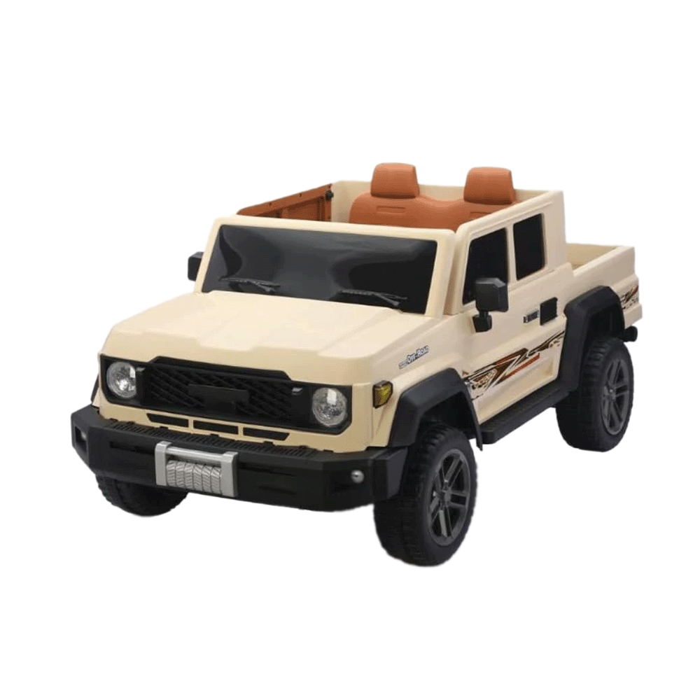 سيارة ركوب كهربائية للأطفال بتصميم تويوتا لاند كروزر و جهد 12 فولت موديل 5569 - بيج