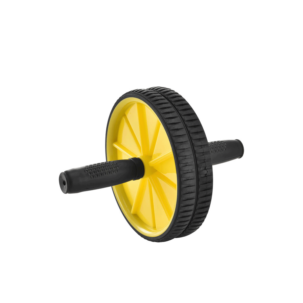 عجلة التمارين الدوارة لتمارين البطن و اللياقة البدنية - أصفر