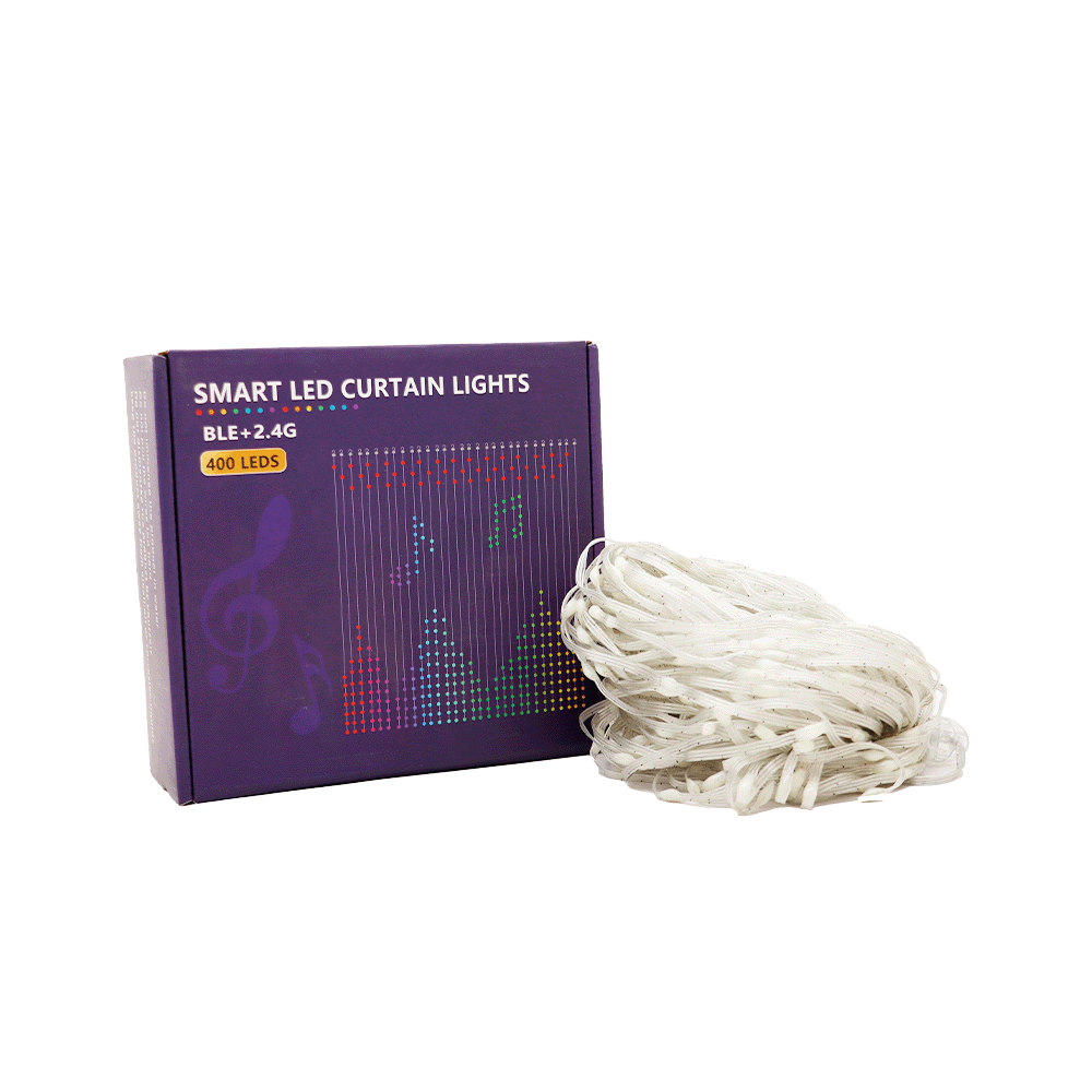 إضاءة شلال ذكية ليد ملونة مع ريموت – 400 لمبة
