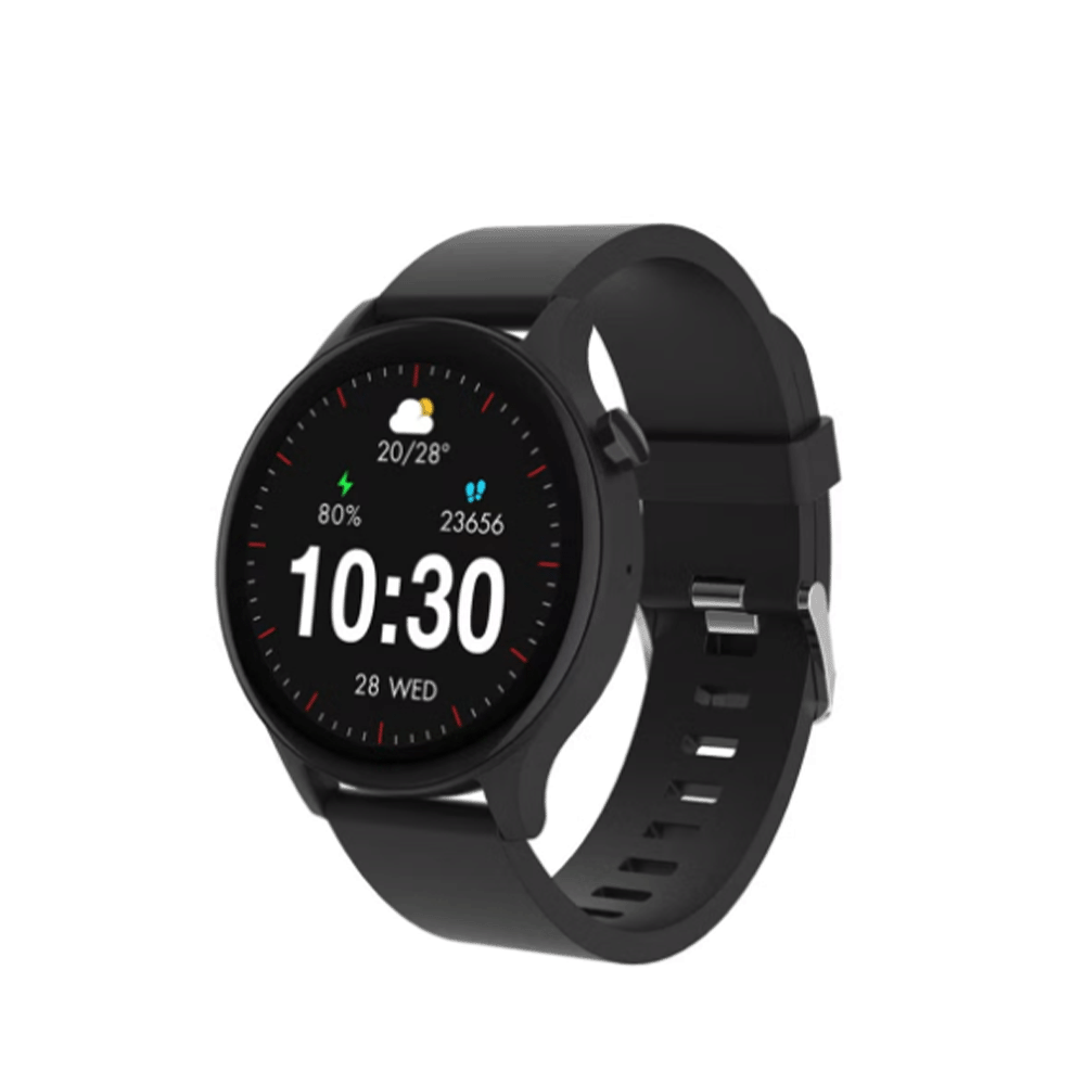 ساعة بورودو الذكية بشاشة 1.38 إنش إتش دي بلوتوث وسعة 210 ملّي أمبير – أسود
