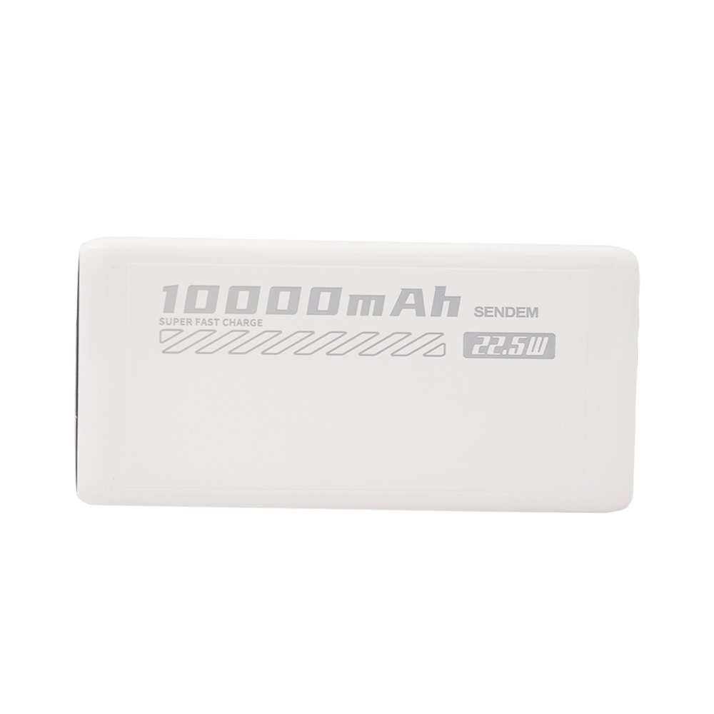 باور بانك سيندام سعة 10000 ملي أمبير وقوة 22.5 وات موديل PH80 - أبيض