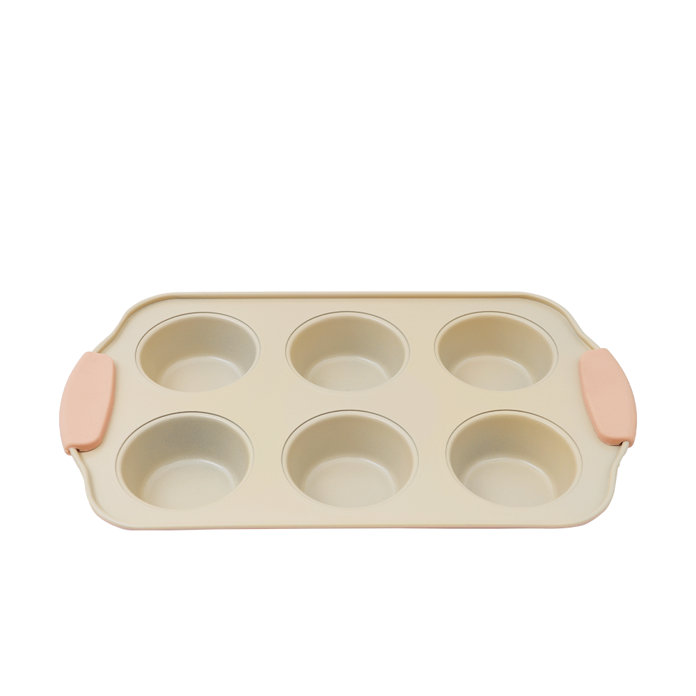 صواني كب كيك تيفال 6 فتحات مستطيل يدين سيلكون - موديل SH-333