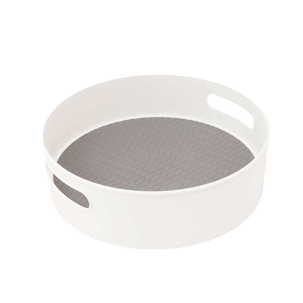 صينية تخزين أدوات جوجينج دوّارة 360° مانعة للانزلاق متعددة الأستخدام صغير موديل SH-335 - أبيض
