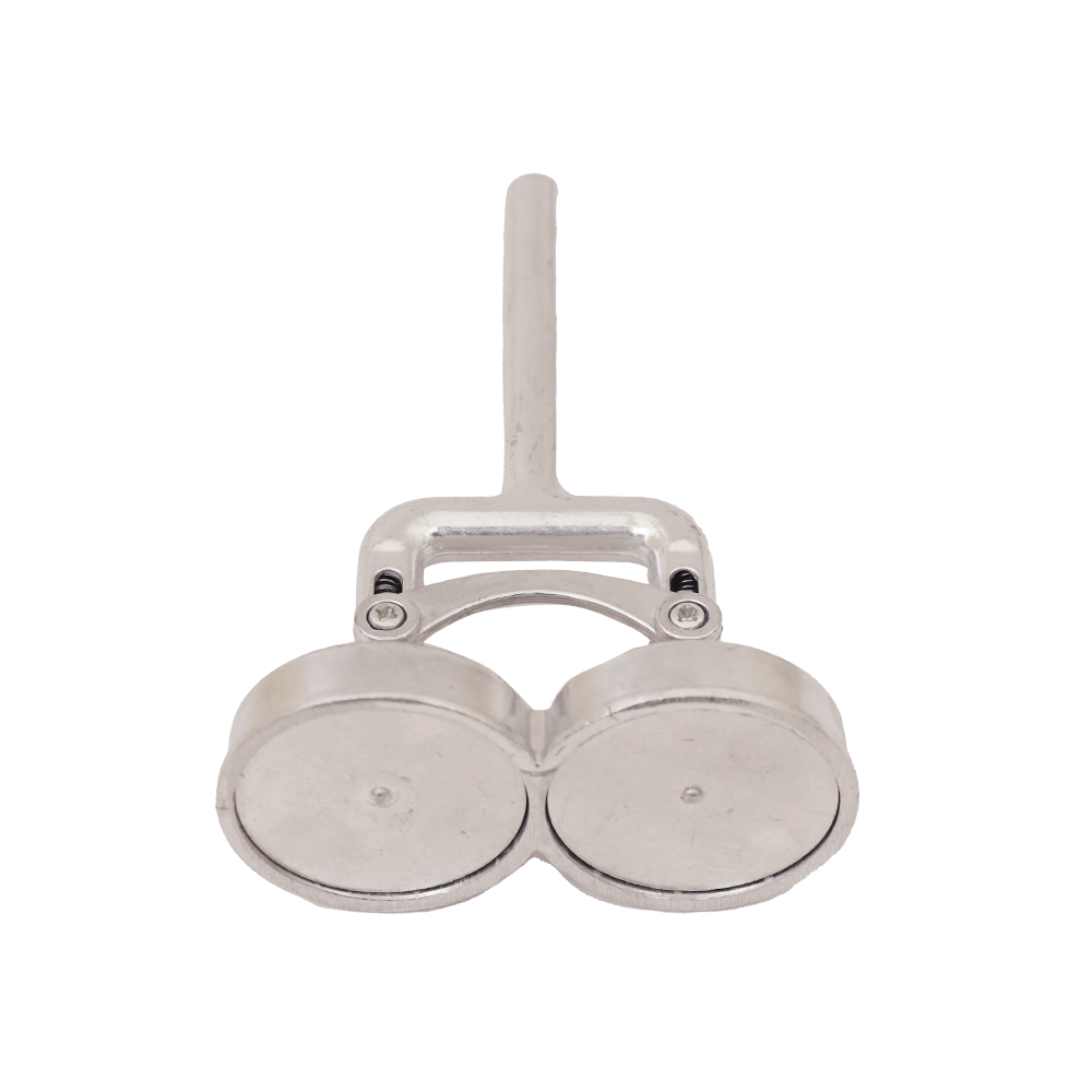 مكبس طباعة فلافل ستار هوم استيل صغير بفتحتين موديل SH368 - فضي