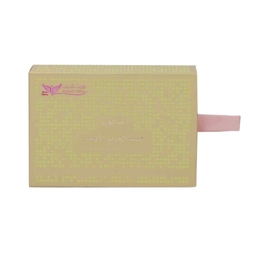 صابون كويت شوب بمسك الحرير الابيض لتفتيح البشرة وتوحيد لونها - 100 جم