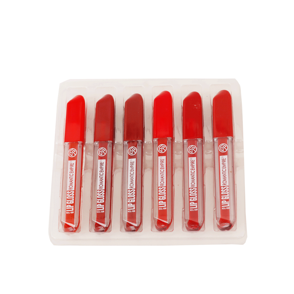 طقم أحمر شفاه سائل مطفي موديل L-1328 عدد - 6 حبات